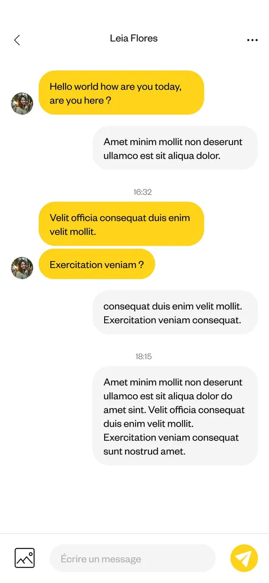 Messagerie : une conversation