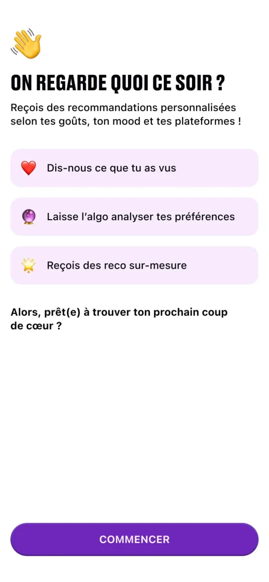 Bienvenue : on regarde quoi ce soir
